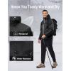 imageLittle Donkey Andy Mens Warm Recycle Insulated Jacket Hooded Lightweight Windproof Winter Coat Hiking TravelBlack