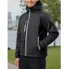 imageLittle Donkey Andy Mens Warm Recycle Insulated Jacket Hooded Lightweight Windproof Winter Coat Hiking TravelBlack