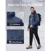 imageLittle Donkey Andy Mens Warm Recycle Insulated Jacket Hooded Lightweight Windproof Winter Coat Hiking TravelDark Blue