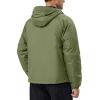 imageLittle Donkey Andy Mens Warm Recycle Insulated Jacket Hooded Lightweight Windproof Winter Coat Hiking TravelPesto Green
