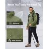 imageLittle Donkey Andy Mens Warm Recycle Insulated Jacket Hooded Lightweight Windproof Winter Coat Hiking TravelPesto Green