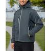 imageLittle Donkey Andy Mens Warm Recycle Insulated Jacket Hooded Lightweight Windproof Winter Coat Hiking TravelSteel Grey