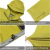 imageLittle Donkey Andy Mens Winter Lightweight Warm Fleece Running Jacket Breathable Hooded Thermal Jacket with Thumb HolesGreen Banana