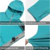imageLittle Donkey Andy Mens Winter Lightweight Warm Fleece Running Jacket Breathable Hooded Thermal Jacket with Thumb HolesTile Blue