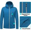 imageLittle Donkey Andy Mens Winter Lightweight Warm Fleece Running Jacket Breathable Hooded Thermal Jacket with Thumb HolesUpgraded Mosaic Blue