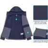 imageLittle Donkey Andy Mens Winter Lightweight Warm Fleece Running Jacket Breathable Hooded Thermal Jacket with Thumb HolesUpgraded Navy Blue