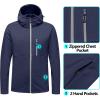 imageLittle Donkey Andy Mens Winter Lightweight Warm Fleece Running Jacket Breathable Hooded Thermal Jacket with Thumb HolesUpgraded Navy Blue