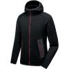 imageLittle Donkey Andy Mens Winter Ultra Stretch Warm Fleece Running Jacket Thumb Holes Hooded Coat HikingBlack