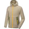 imageLittle Donkey Andy Mens Winter Ultra Stretch Warm Fleece Running Jacket Thumb Holes Hooded Coat HikingLight Khaki