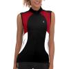 imageLittle Donkey Andy Womens Half Zip Breathable Cycling Vests Reflective Sleeveless Jerseys Shirts Golf 4 Rear PocketsUpgraded Black