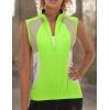 imageLittle Donkey Andy Womens Half Zip Breathable Cycling Vests Reflective Sleeveless Jerseys Shirts Golf 4 Rear PocketsUpgraded Fluorescent Yellow