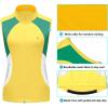 imageLittle Donkey Andy Womens Half Zip Breathable Cycling Vests Reflective Sleeveless Jerseys Shirts Golf 4 Rear PocketsUpgraded Lemon Verbena
