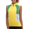 imageLittle Donkey Andy Womens Half Zip Breathable Cycling Vests Reflective Sleeveless Jerseys Shirts Golf 4 Rear PocketsUpgraded Lemon Verbena