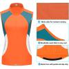 imageLittle Donkey Andy Womens Half Zip Breathable Cycling Vests Reflective Sleeveless Jerseys Shirts Golf 4 Rear PocketsUpgraded Orange