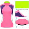 imageLittle Donkey Andy Womens Half Zip Breathable Cycling Vests Reflective Sleeveless Jerseys Shirts Golf 4 Rear PocketsUpgraded Pink