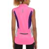 imageLittle Donkey Andy Womens Half Zip Breathable Cycling Vests Reflective Sleeveless Jerseys Shirts Golf 4 Rear PocketsUpgraded Pink