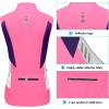imageLittle Donkey Andy Womens Half Zip Breathable Cycling Vests Reflective Sleeveless Jerseys Shirts Golf 4 Rear PocketsUpgraded Pink