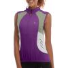 imageLittle Donkey Andy Womens Half Zip Breathable Cycling Vests Reflective Sleeveless Jerseys Shirts Golf 4 Rear PocketsUpgraded Purple