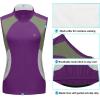 imageLittle Donkey Andy Womens Half Zip Breathable Cycling Vests Reflective Sleeveless Jerseys Shirts Golf 4 Rear PocketsUpgraded Purple