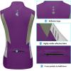 imageLittle Donkey Andy Womens Half Zip Breathable Cycling Vests Reflective Sleeveless Jerseys Shirts Golf 4 Rear PocketsUpgraded Purple