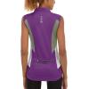 imageLittle Donkey Andy Womens Half Zip Breathable Cycling Vests Reflective Sleeveless Jerseys Shirts Golf 4 Rear PocketsUpgraded Purple