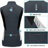 imageLittle Donkey Andy Womens Half Zip Breathable Cycling Vests Reflective Sleeveless Jerseys Shirts Golf 4 Rear PocketsUpgraded Steel Grey