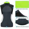 imageLittle Donkey Andy Womens Half Zip Breathable Cycling Vests Reflective Sleeveless Jerseys Shirts Golf 4 Rear PocketsUpgraded Steel Grey