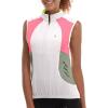 imageLittle Donkey Andy Womens Half Zip Breathable Cycling Vests Reflective Sleeveless Jerseys Shirts Golf 4 Rear PocketsUpgraded White