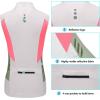imageLittle Donkey Andy Womens Half Zip Breathable Cycling Vests Reflective Sleeveless Jerseys Shirts Golf 4 Rear PocketsUpgraded White