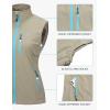 imageLittle Donkey Andy Womens Lightweight Quick Dry Vest Summer Windproof Sleeveless Elastic Jacket for Golfing Cycling RunningLight Khaki