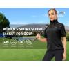 imageLittle Donkey Andy Womens Short Sleeve Jacket Windproof Lightweight Vest for Golf Hiking RunningBlack