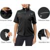 imageLittle Donkey Andy Womens Short Sleeve Jacket Windproof Lightweight Vest for Golf Hiking RunningBlack