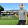 imageLittle Donkey Andy Womens Short Sleeve Jacket Windproof Lightweight Vest for Golf Hiking RunningLight Grey