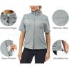 imageLittle Donkey Andy Womens Short Sleeve Jacket Windproof Lightweight Vest for Golf Hiking RunningLight Grey