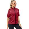 imageLittle Donkey Andy Womens Short Sleeve Jacket Windproof Lightweight Vest for Golf Hiking RunningRed