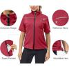imageLittle Donkey Andy Womens Short Sleeve Jacket Windproof Lightweight Vest for Golf Hiking RunningRed