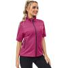 imageLittle Donkey Andy Womens Short Sleeve Jacket Windproof Lightweight Vest for Golf Hiking RunningRose