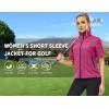 imageLittle Donkey Andy Womens Short Sleeve Jacket Windproof Lightweight Vest for Golf Hiking RunningRose