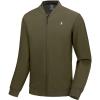 imageLittle Donkey Andy Mens Fleece Bomber Jacket Lightweight Softshell Windbreaker Jacket Casual Spring Fall CoatOlive Green