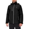 imageLittle Donkey Andy Mens Lightweight Winter Jacket Hooded Windproof Warm Insulated Jacket for Ski HikingBlack
