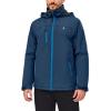 imageLittle Donkey Andy Mens Lightweight Winter Jacket Hooded Windproof Warm Insulated Jacket for Ski HikingDark Blue
