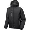 imageLittle Donkey Andy Mens Warm Recycle Insulated Jacket Hooded Lightweight Windproof Winter Coat Hiking TravelBlack