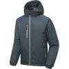 imageLittle Donkey Andy Mens Warm Recycle Insulated Jacket Hooded Lightweight Windproof Winter Coat Hiking TravelSteel Grey