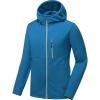 imageLittle Donkey Andy Mens Winter Lightweight Warm Fleece Running Jacket Breathable Hooded Thermal Jacket with Thumb HolesUpgraded Mosaic Blue
