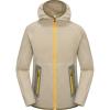 imageLittle Donkey Andy Mens Winter Ultra Stretch Warm Fleece Running Jacket Thumb Holes Hooded Coat HikingLight Khaki