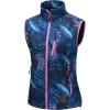 imageLittle Donkey Andy Womens Fleece Lined Softshell Vest Lightweight Windproof Sleeveless Jacket for Hiking Outdoor Travel GolfLight Blue Floral