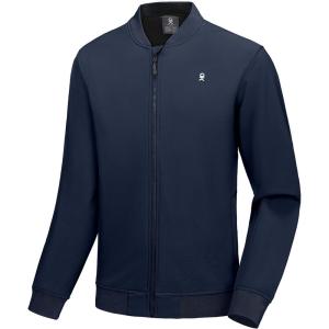 imageLittle Donkey Andy Mens Fleece Bomber Jacket Lightweight Softshell Windbreaker Jacket Casual Spring Fall CoatEnsign Blue