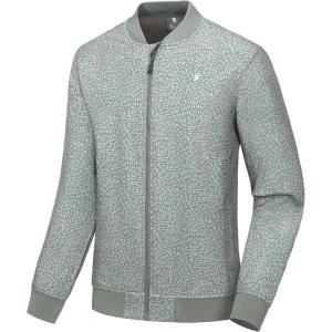 imageLittle Donkey Andy Mens Fleece Bomber Jacket Lightweight Softshell Windbreaker Jacket Casual Spring Fall CoatGrey Floral