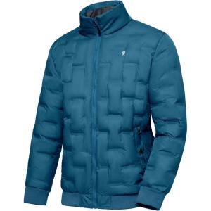 imageLittle Donkey Andy Mens Puffer Warm Jacket Windproof Winter Coat with Recycled InsulationBlue
