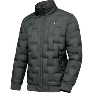 imageLittle Donkey Andy Mens Puffer Warm Jacket Windproof Winter Coat with Recycled InsulationGrey